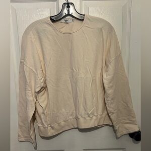 FRANKIE SHOP Women's Cream Crewneck Sweatshirt Size S